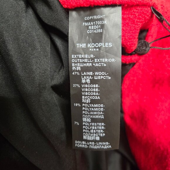 Kooples Red Peacoat 36 - Picture 9 of 11